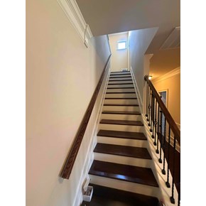 Staining and Installing New Handrails Staining and Installing New Handrails