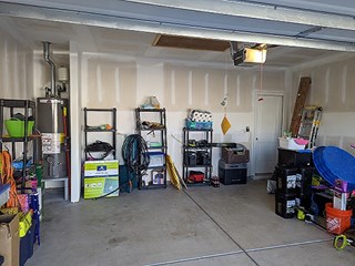 Garage before painting in Myrtle Beach, SC.