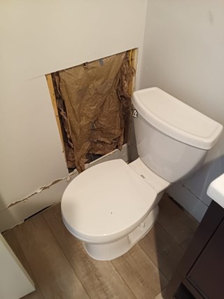 Drywall repair before in Murrells Inlet, SC