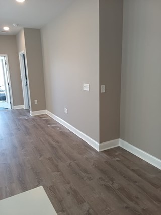 Flooring and painting after.