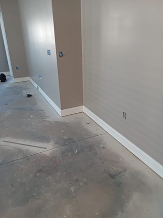 Flooring and painting before.