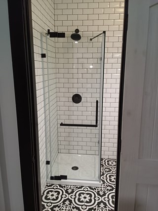 Glass shower wall installation after in Longs, SC