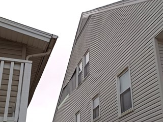 Missing siding before repair in Myrtle Beach, SC