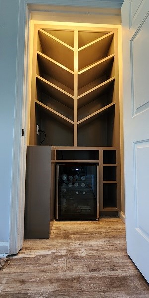 Wine closet after in Pawleys Island, SC
