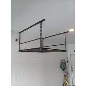 Overhead garage storage install in North Myrtle Beach, SC.