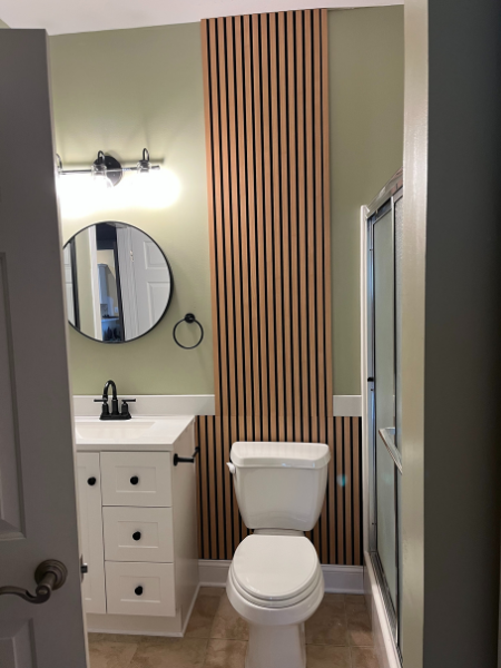 Bathroom updates. Fixtures and trim install. 