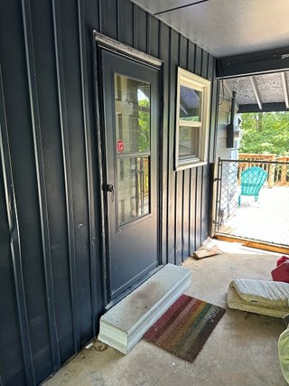 Back Porch Hand Railing Install - Simpsonville - Before Ace Handyman Services Upstate South Carolina and Greenville