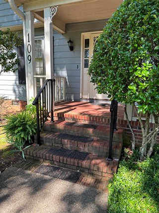Front Porch Hand Railing Install - Simpsonville - After Ace Handyman Services Upstate South Carolina and Greenville