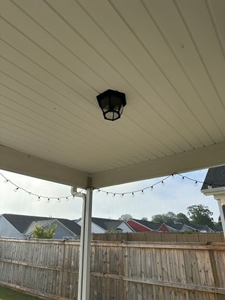Outdoor Fan/Light  Upgrade/Install - Greenville - Before Ace Handyman Services Upstate South Carolina and Greenville