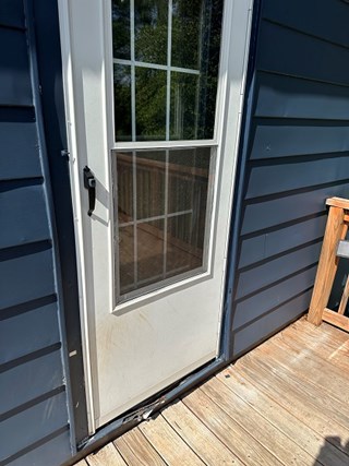 Screen Repair on Storm Door - Greenville - After Ace Handyman Services Upstate South Carolina and Greenville
