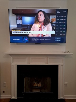 65" TV Mounted - Simpsonville - After Ace Handyman Services Upstate South Carolina and Greenville