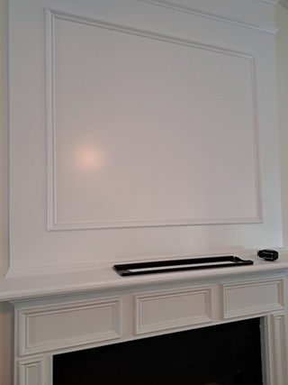 65" TV Mounted - Simpsonville - Before Ace Handyman Services Upstate South Carolina and Greenville