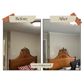Bedroom Crown Molding Install in Sioux Falls, SD