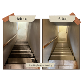 Laminate flooring Stair installation Dell Rapids, SD Laminate flooring Stair installation Dell Rapids, SD
