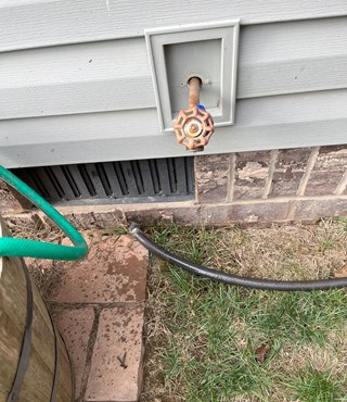 Outdoor Spigot Replacement Before