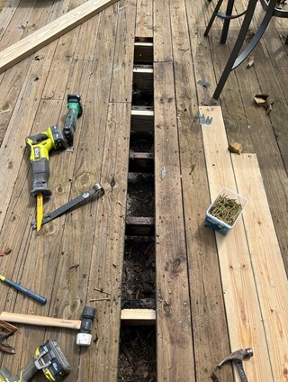 Deck Board Replacement Before