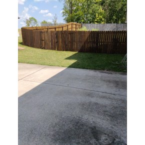 Repaired & stained fence & gate in Murfreesboro, TN