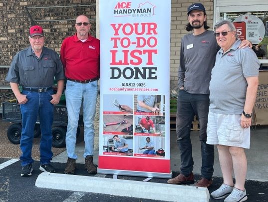 Ace Handyman Services Sumner County Craftsmen TEAM outside Hendersonville Ace Hardware