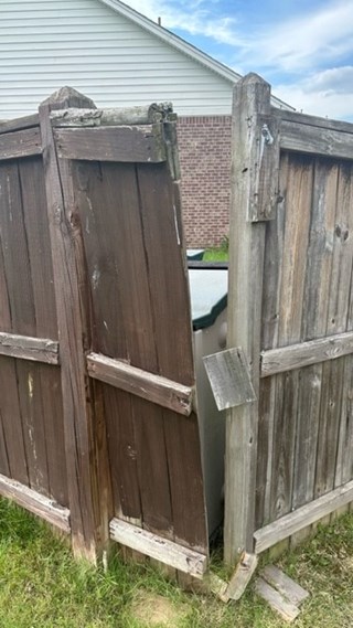 Fence Repair Ace Handyman Services West Nashville - Before