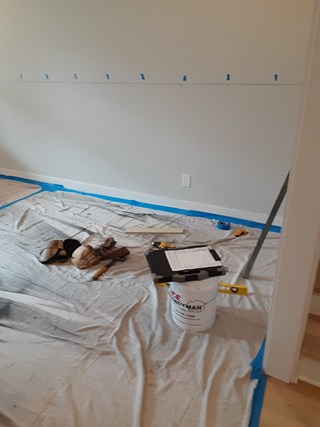 Accent Wall Install Ace Handyman Services West Nashville - Before