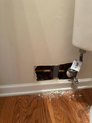 Bathroom Drywall Before Ace Handyman Services Huntsville - Before