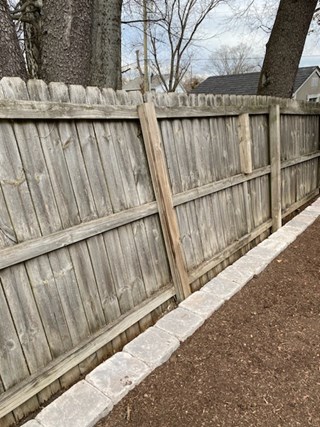 Fence Post Repair Ace Handyman Services West Nashville - Before