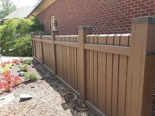 Paint fence after