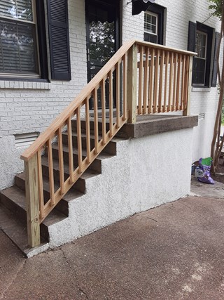 Painted Railing Ace Handyman Services West Nashville - Before