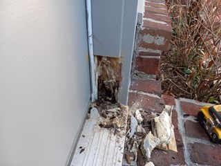 Exterior Door Molding Repair Ace Handyman Services West Nashville - Before