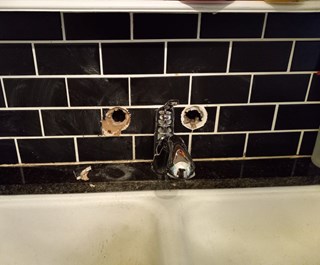Tiling Repair Ace Handyman Services West Nashville - Before