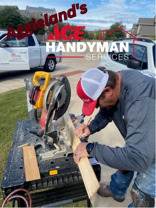 Aggieland's Ace Handyman Services handyman working