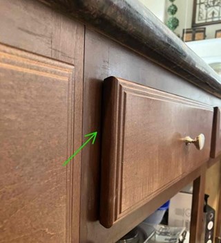 Cabinet Drawer Repaired and Aligned