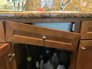 Cabinet Drawer Repair & Realignment Before