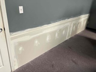 Drywall Repaired, Textured & Painted