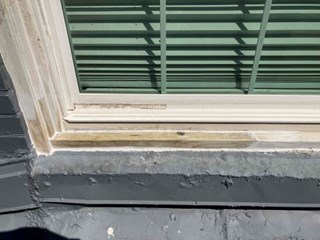 Repairedreplaced trim, sealed, and repainted