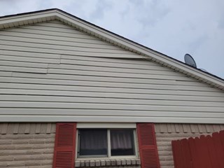 Fence Panel & Post Repair (Reattach 4x4 Post) Before