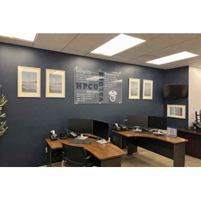 Mounted canvas and framed wall art