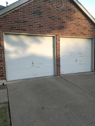 Garage Door Paint, Flower Mound, TX, Before