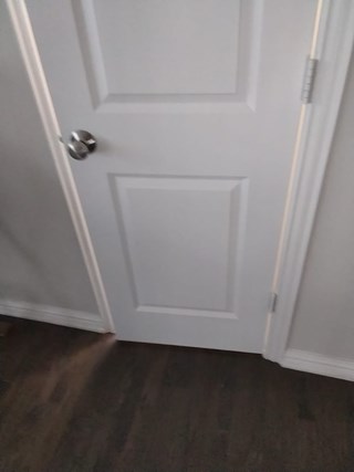 Cat Door Install Before,  Flower Mound, TX