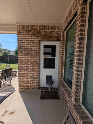 Dog Door Install After, Argyle TX