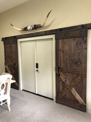 Before custom built door