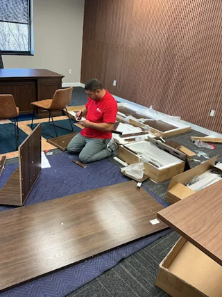 office furniture assembly before picture - mckinney texas