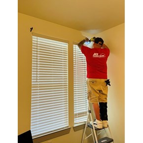 Ace Handyman Services craftsman hanging curtain rod Ace Handyman Services craftsman hanging curtain rod