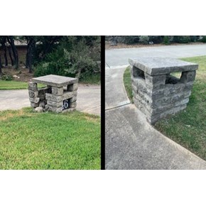 Exterior Masonry - Stone Pillar Repair