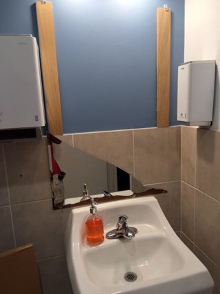 Damaged Bathroom Mirror