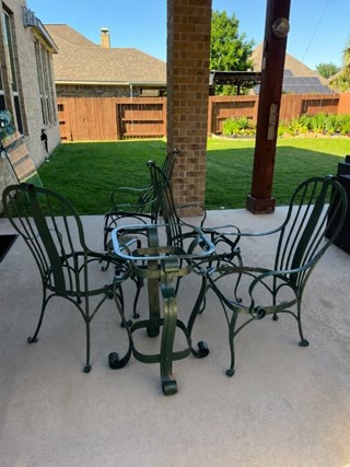 Freshly Painted Patio Furniture