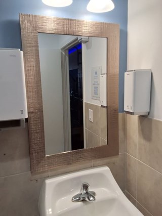 New Bathroom Mirror Installed