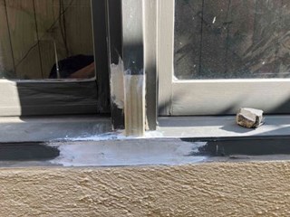 Repaired Window Mullion and Wood Rot Damage
