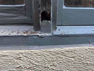 Rotted Window Mullion Repair Needed