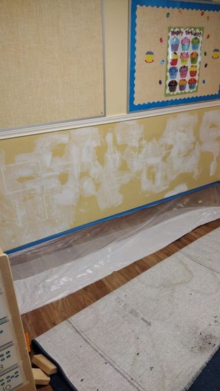 Wall Before Drywall Repair